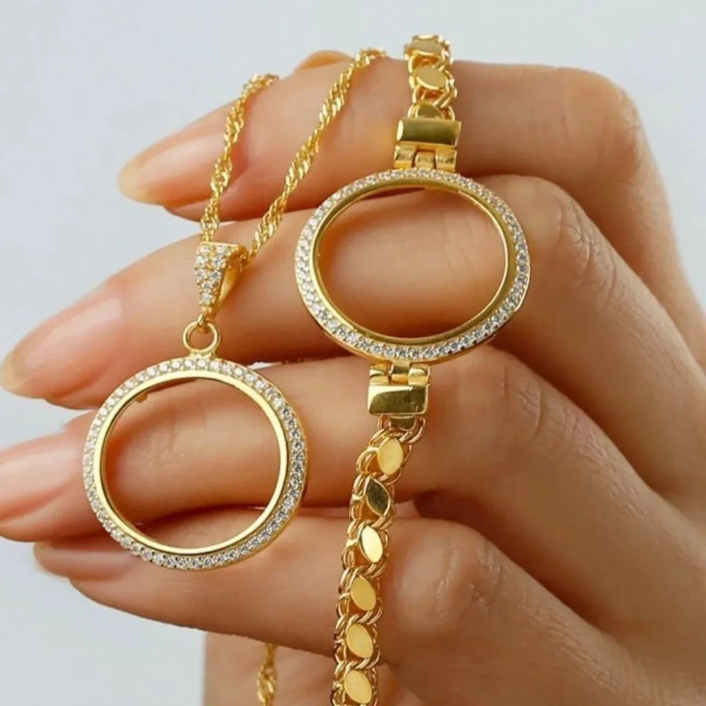 PALLETKEDJA KRAGE ARMBANDSSET FÖR GULD | 925 SILVER