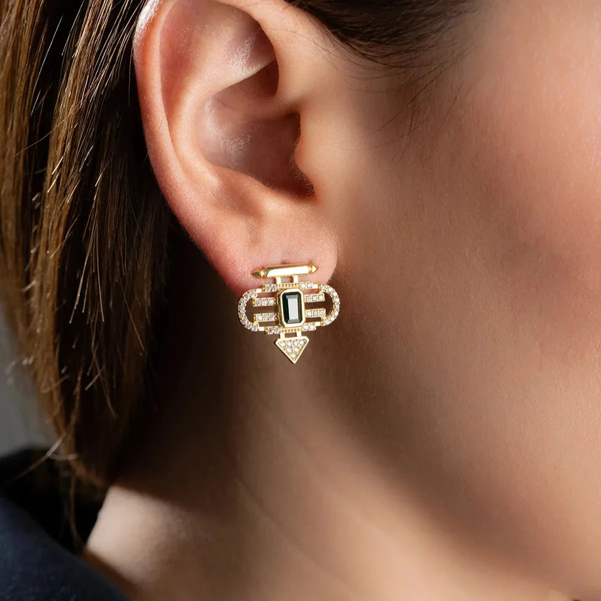 GRÖNA SEYMA ÖRHÄNGEN | 925 SILVER