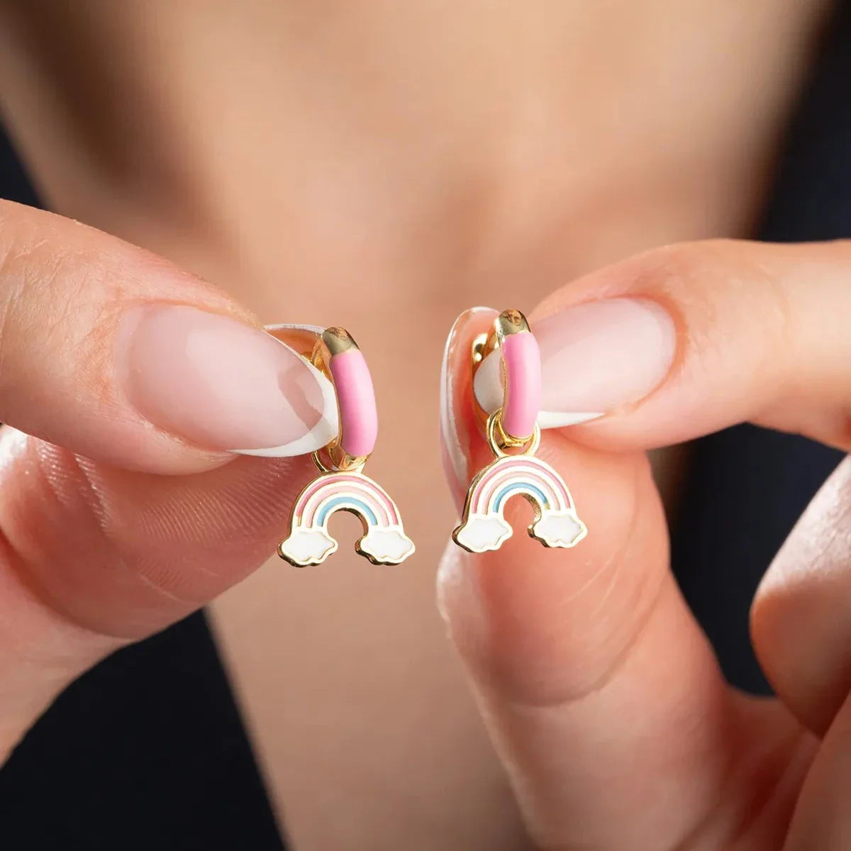 BARNS REGNBÅGEÖRHÄNGEN | 925 SILVER