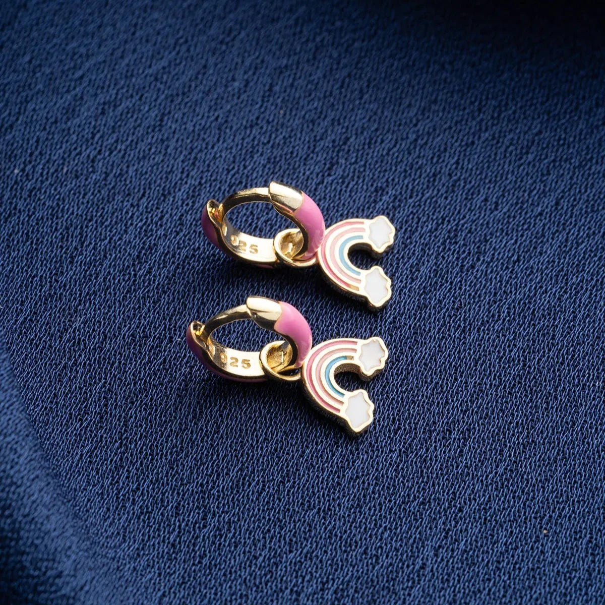 BARNS REGNBÅGEÖRHÄNGEN | 925 SILVER