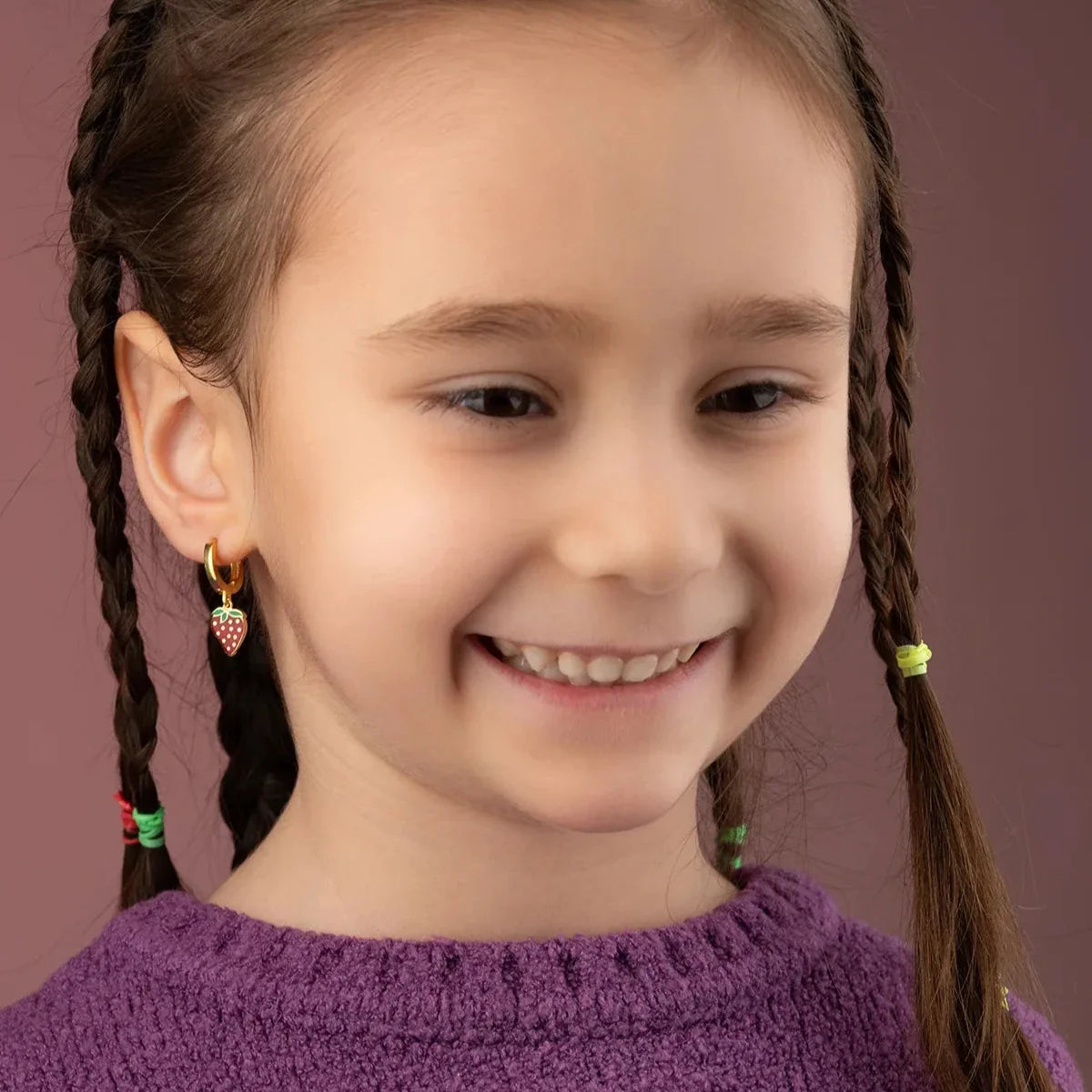 Jordgubbs- och barnögonhänge | 925 silver