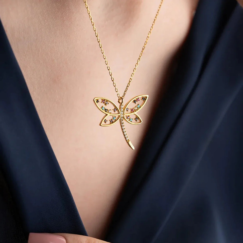 FÄRGRIGT SLÄCKE KRAGE | 925 SILVER