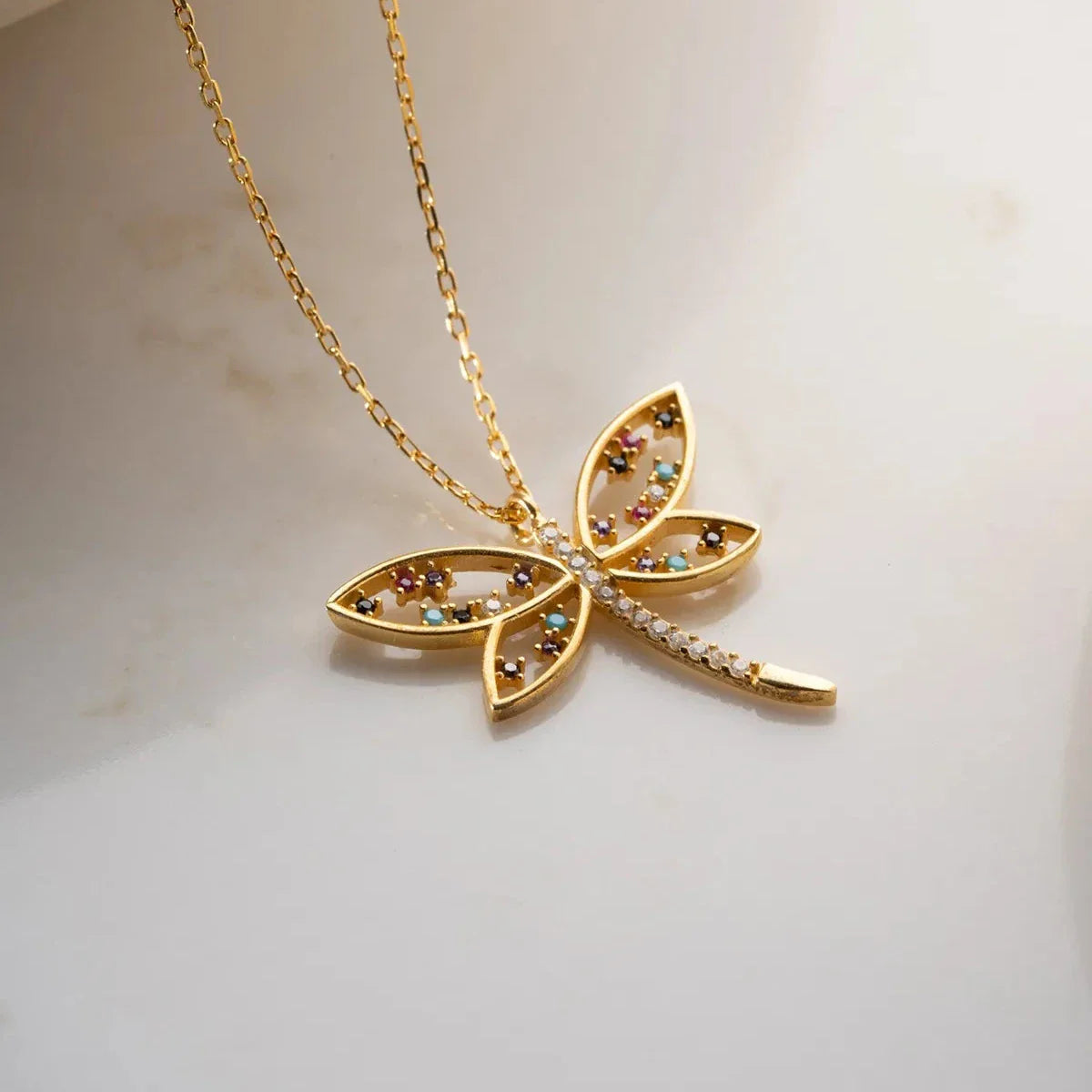 FÄRGRIGT SLÄCKE KRAGE | 925 SILVER