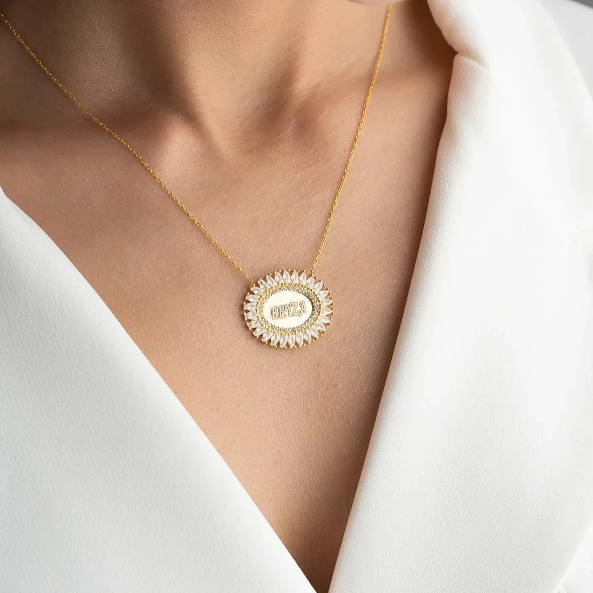 OVAL BAGUETTE STENGRAVER HALSHALSE | 925 SILVER