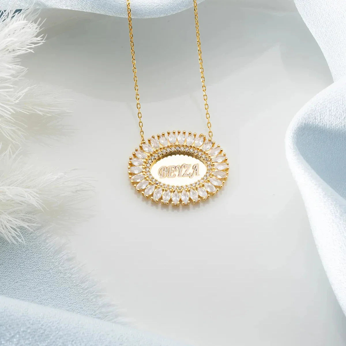 OVAL BAGUETTE STENGRAVER HALSHALSE | 925 SILVER