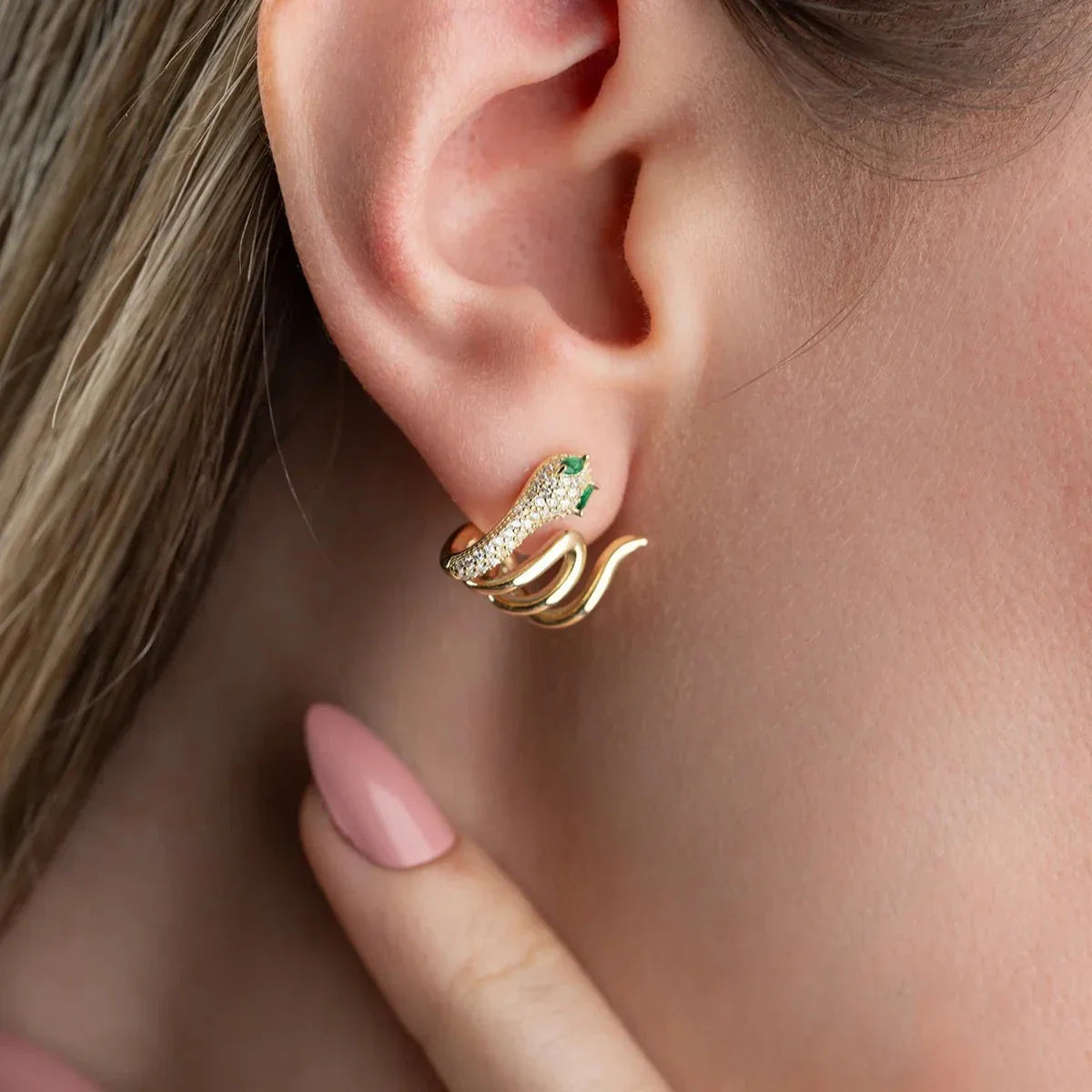 ÖGONHÄNG MED ORMDESIGN | 925 SILVER