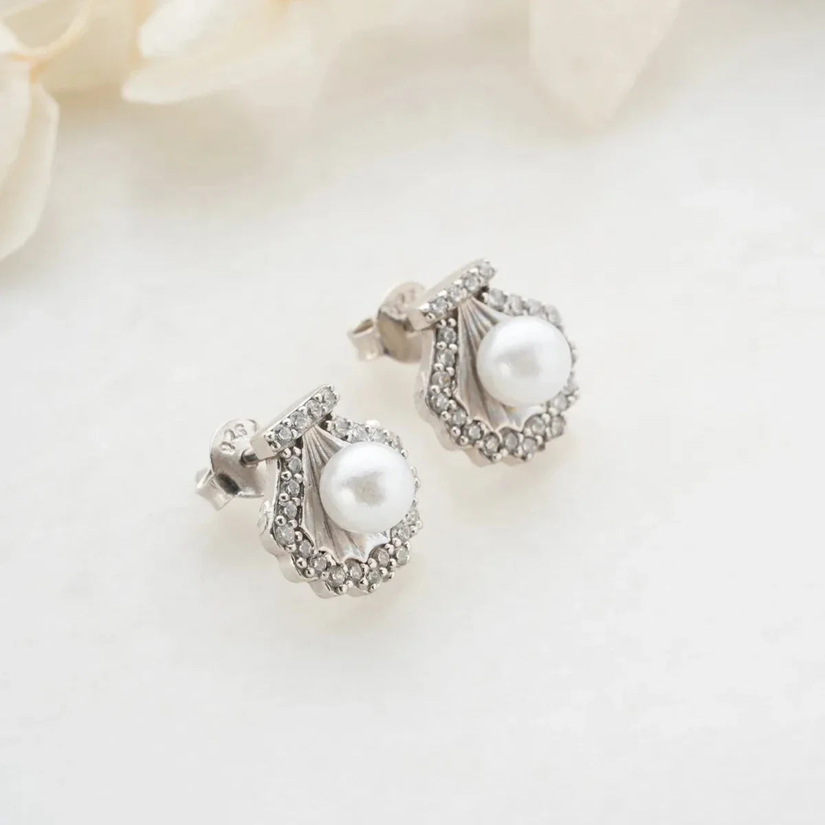 PÄRLOR & ZIRCONIA ÖRHÄNGEN | 925 SILVER