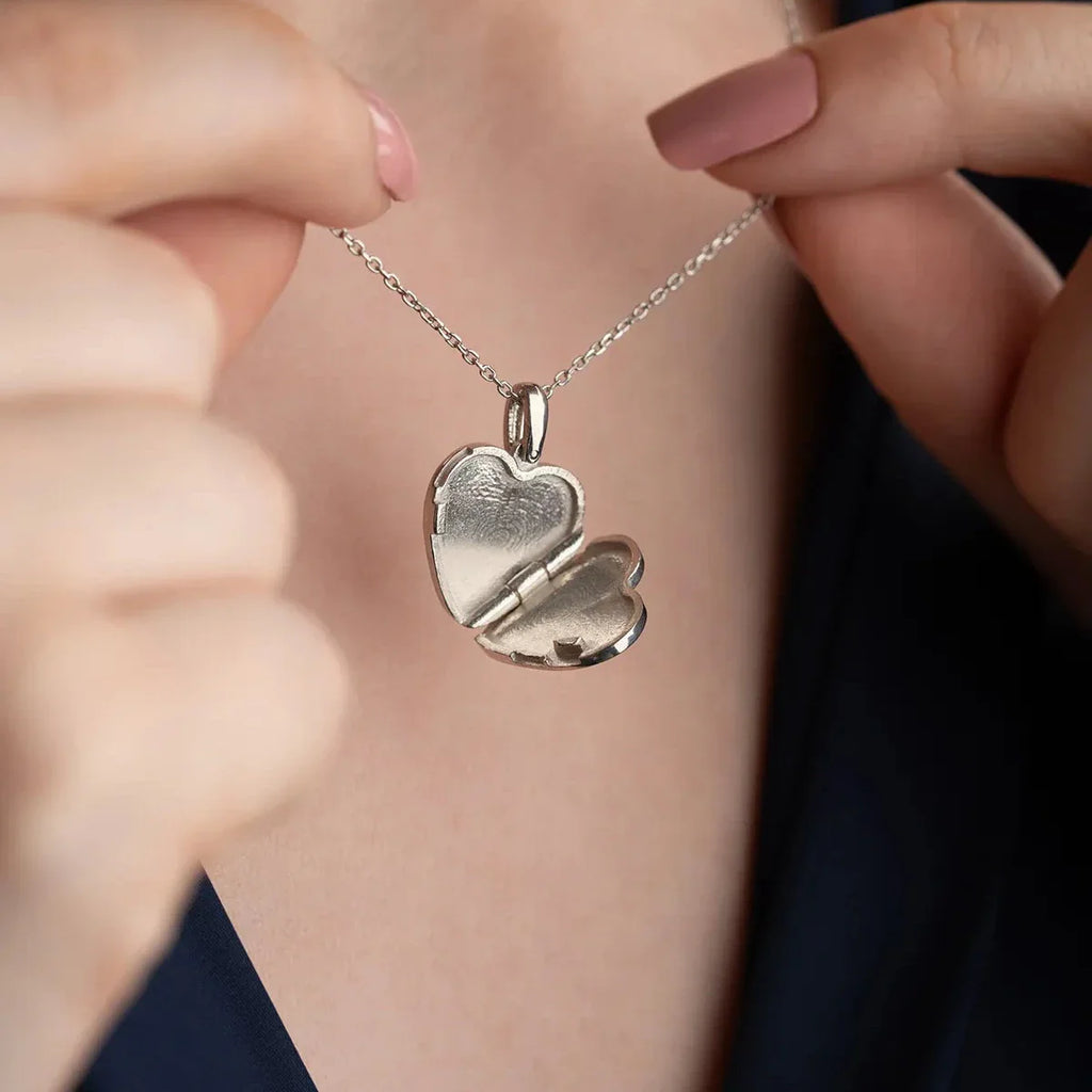 KORALL HJÄRTA KRAGE | 925 SILVER