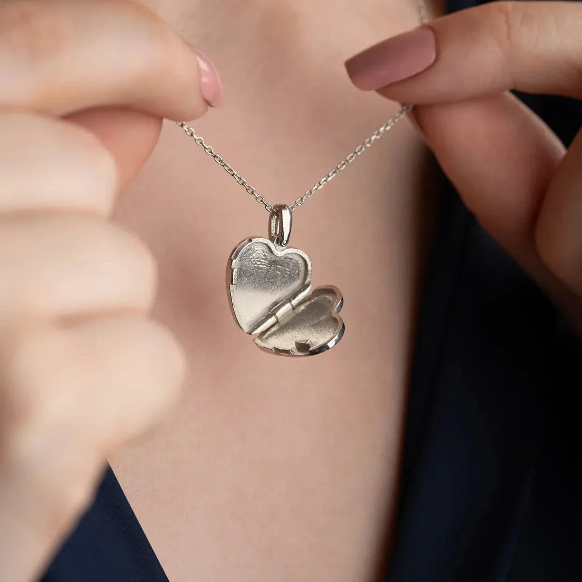 KORALL HJÄRTA KRAGE | 925 SILVER