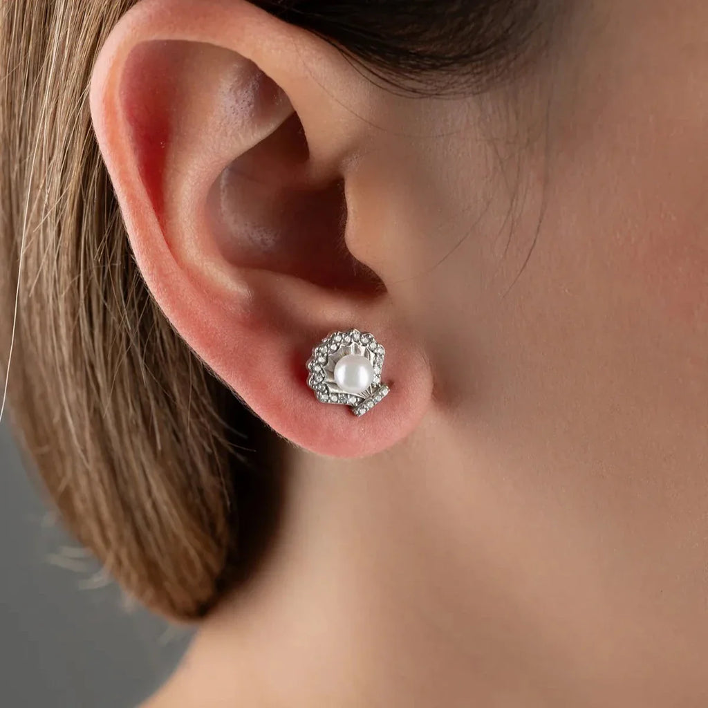 PÄRLOR & ZIRCONIA ÖRHÄNGEN | 925 SILVER