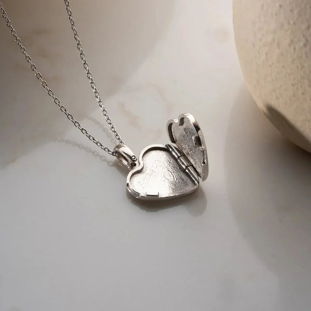 KORALL HJÄRTA KRAGE | 925 SILVER