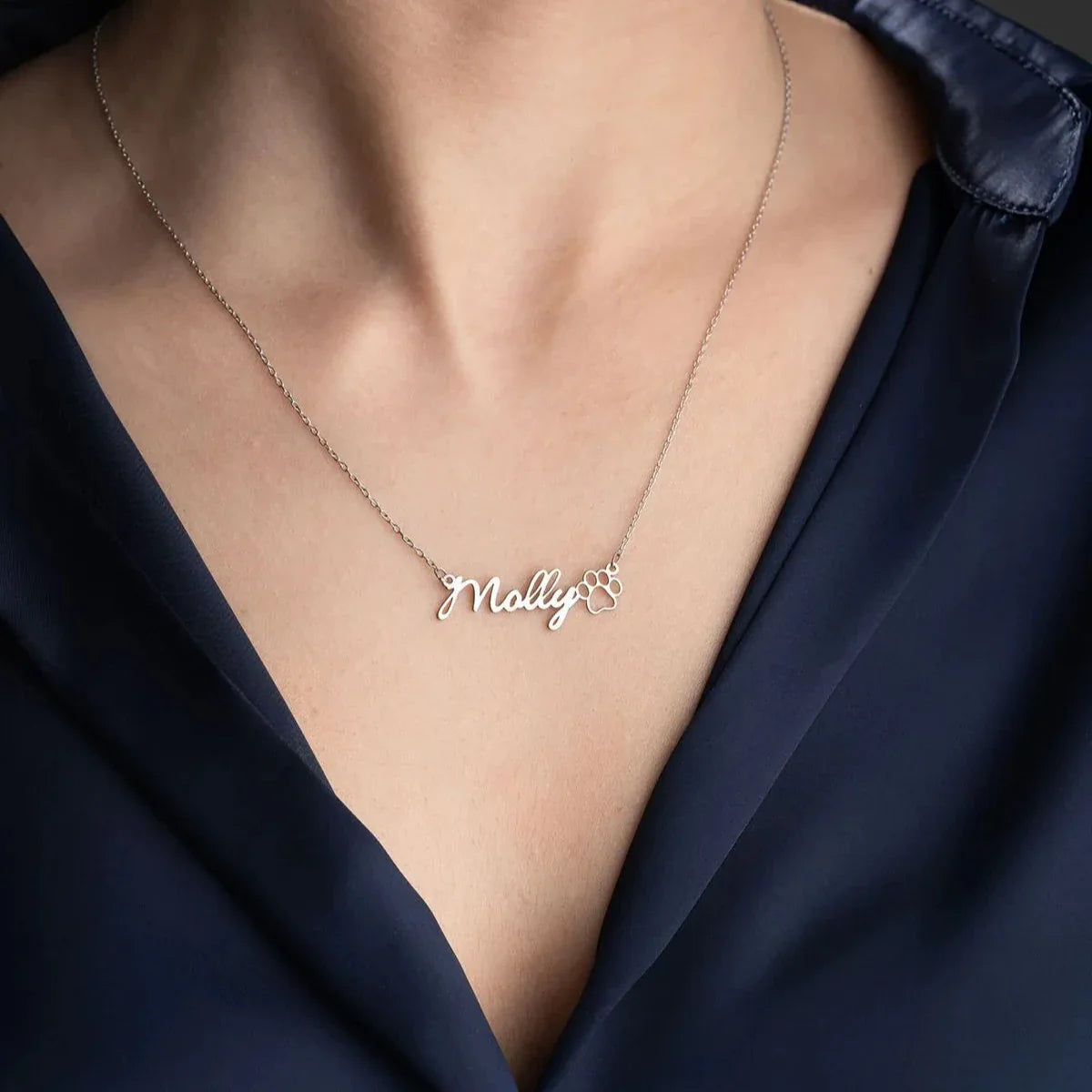 NAMNHALSBAND MED KASS | 925 SILVER