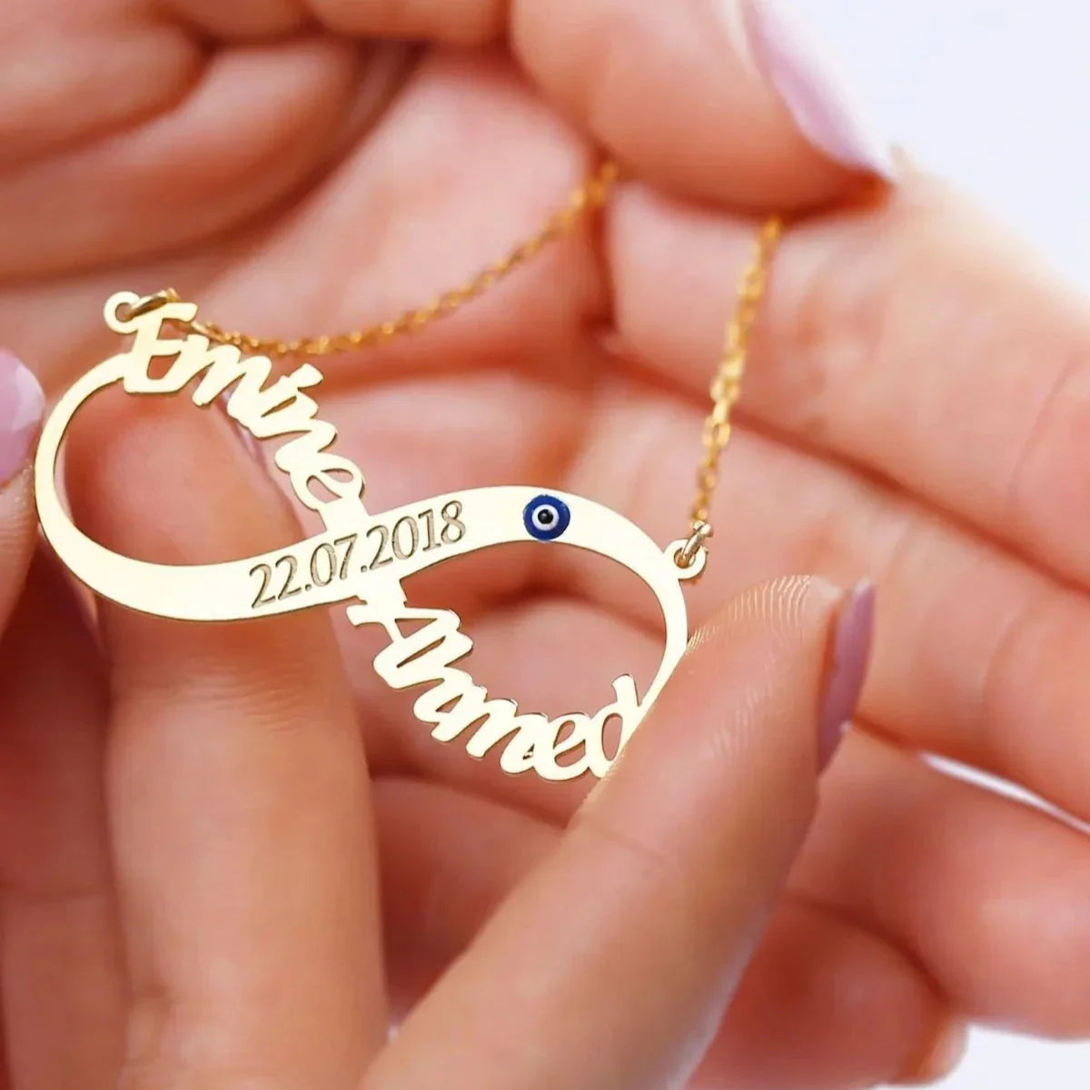 2 NAMN KRAGE INFINITY | 925 SILVER