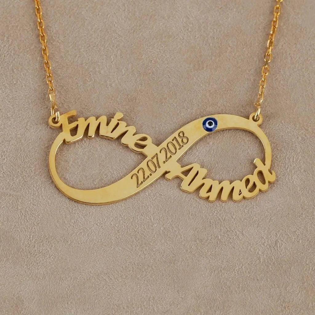 2 NAMN KRAGE INFINITY | 925 SILVER