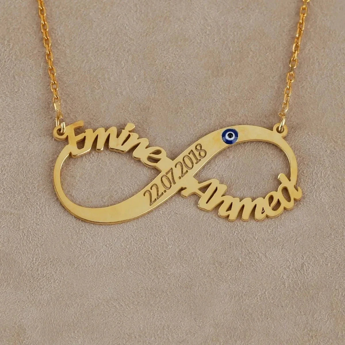 2 NAMN KRAGE INFINITY | 925 SILVER