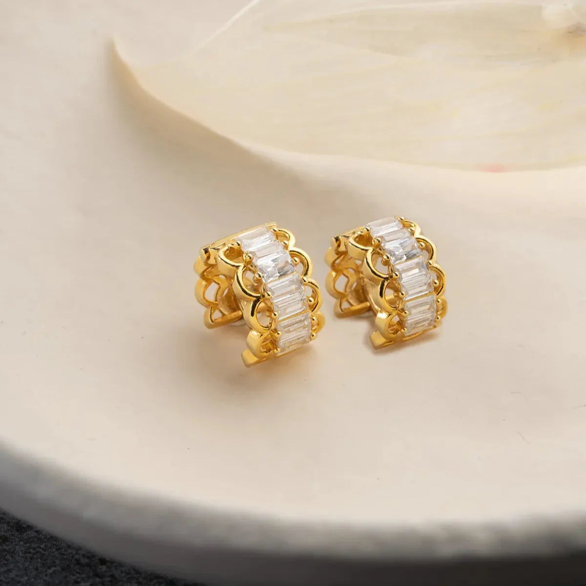 ELARIA VITA BAGUETTE ÖRONHÄNGAR | 925 SILVER