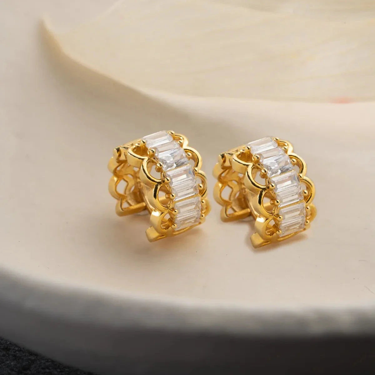 ELARIA VITA BAGUETTE ÖRONHÄNGAR | 925 SILVER