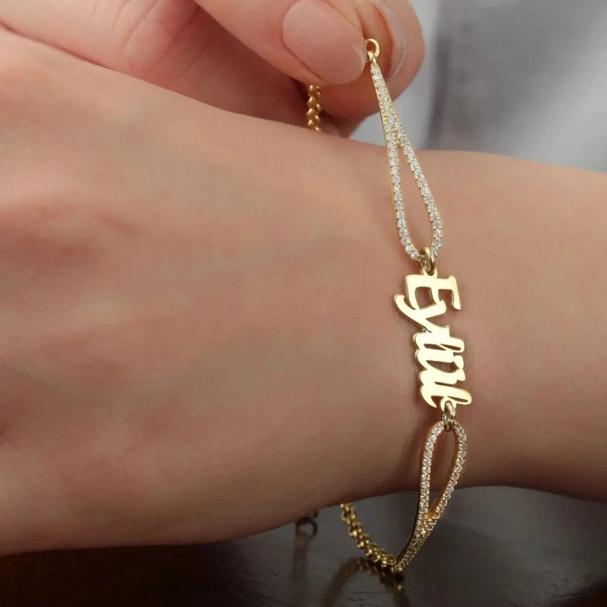 ZIRKONIUM NAMNARMBAND | 925 SILVER