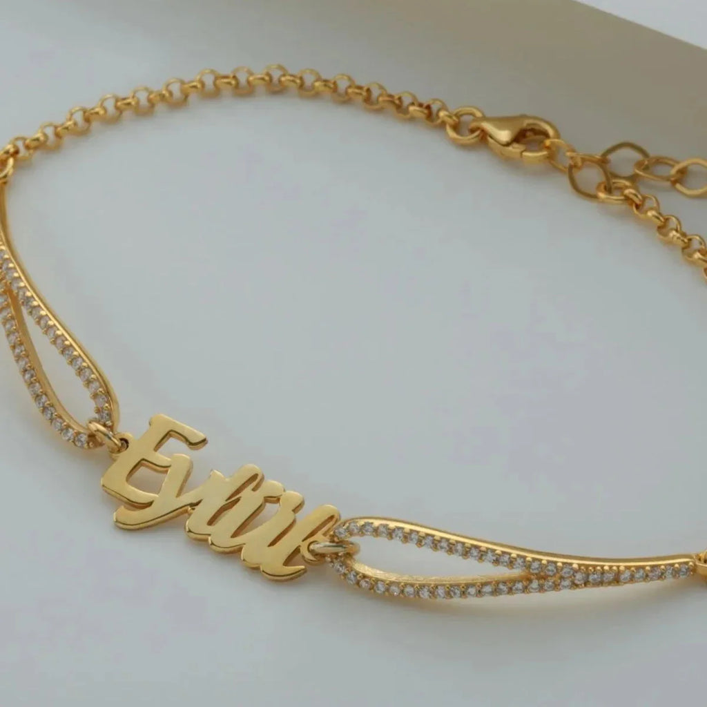 ZIRKONIUM NAMNARMBAND | 925 SILVER