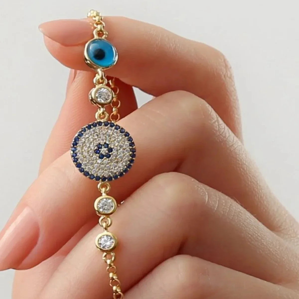 TVÅ NAZAR ARMBAND | 925 SILVER