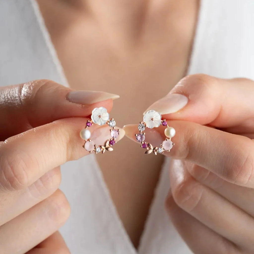 BLOMMKRANSÖRHÄNGEN | 925 SILVER