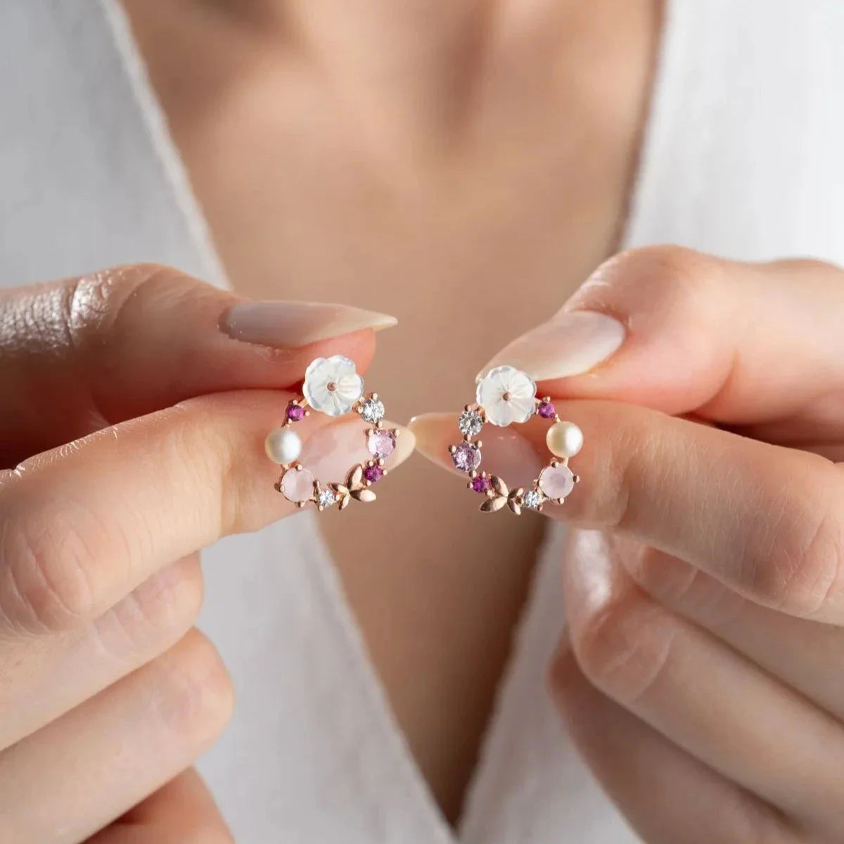 BLOMMKRANSÖRHÄNGEN | 925 SILVER