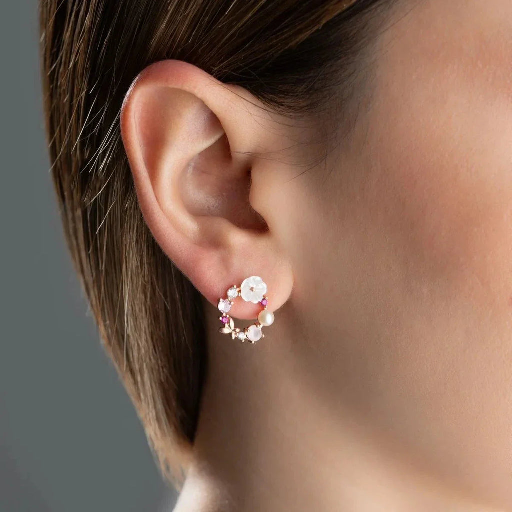 BLOMMKRANSÖRHÄNGEN | 925 SILVER