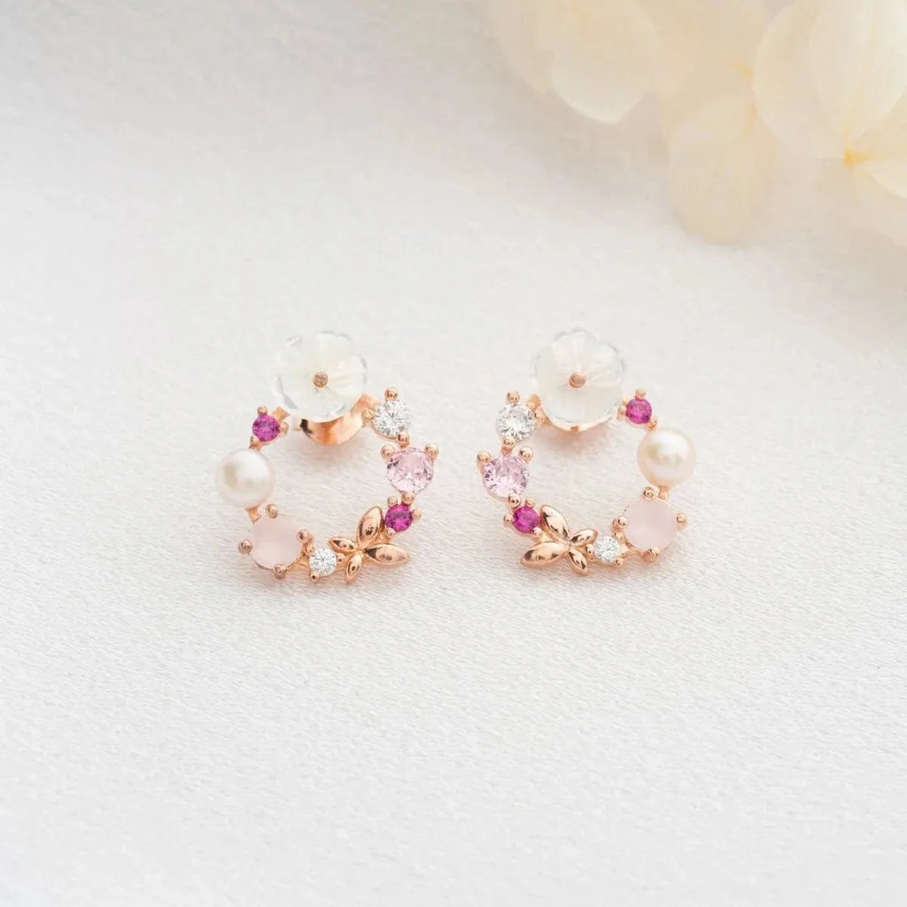 BLOMMKRANSÖRHÄNGEN | 925 SILVER