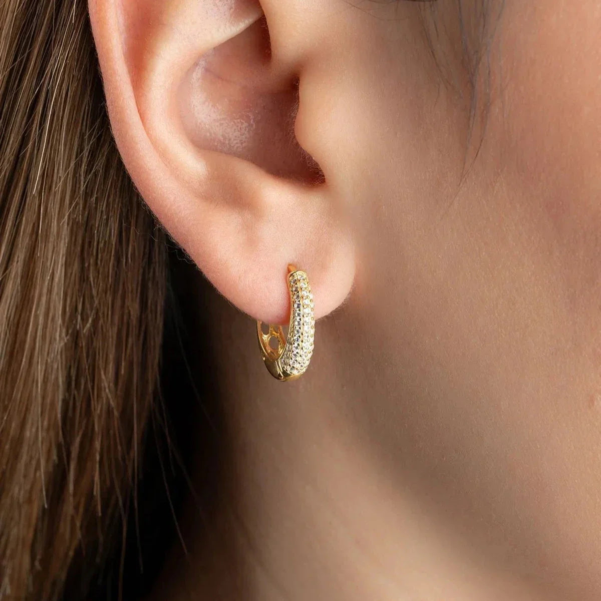 STEN MINI ÖGONHÄNGAR | 925 SILVER