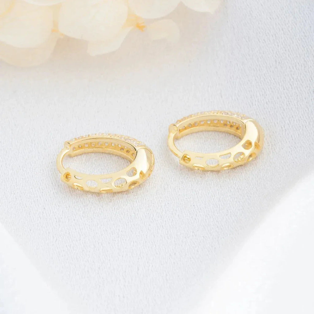 STEN MINI ÖGONHÄNGAR | 925 SILVER