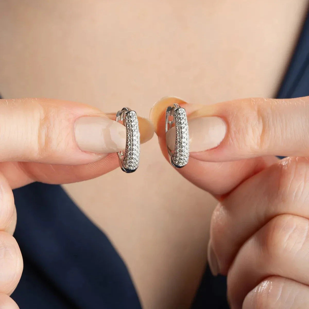 STEN MINI ÖGONHÄNGAR | 925 SILVER