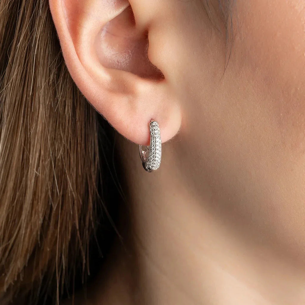 STEN MINI ÖGONHÄNGAR | 925 SILVER