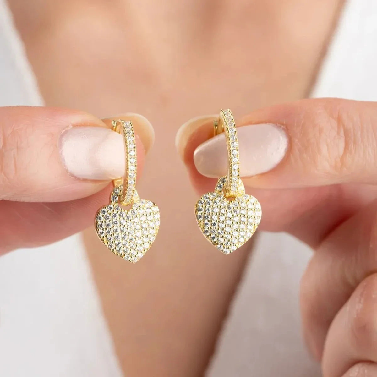 ZIRCONIA HJÄRTAÖRHÄNGEN | 925 SILVER