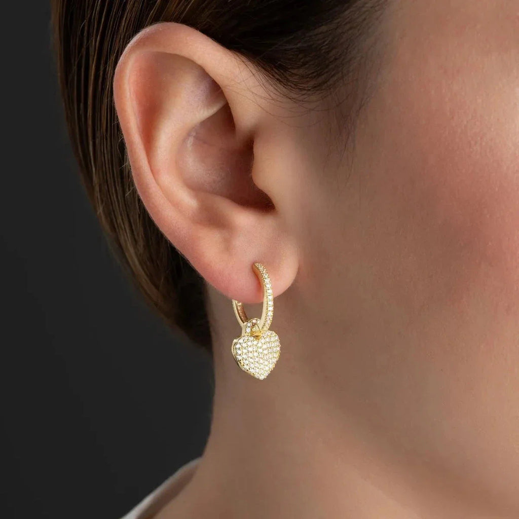 ZIRCONIA HJÄRTAÖRHÄNGEN | 925 SILVER