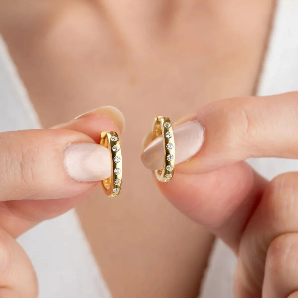 MINI Hoop örhängen ZIRKONIA ÖRHANGEN | 925 SILVER