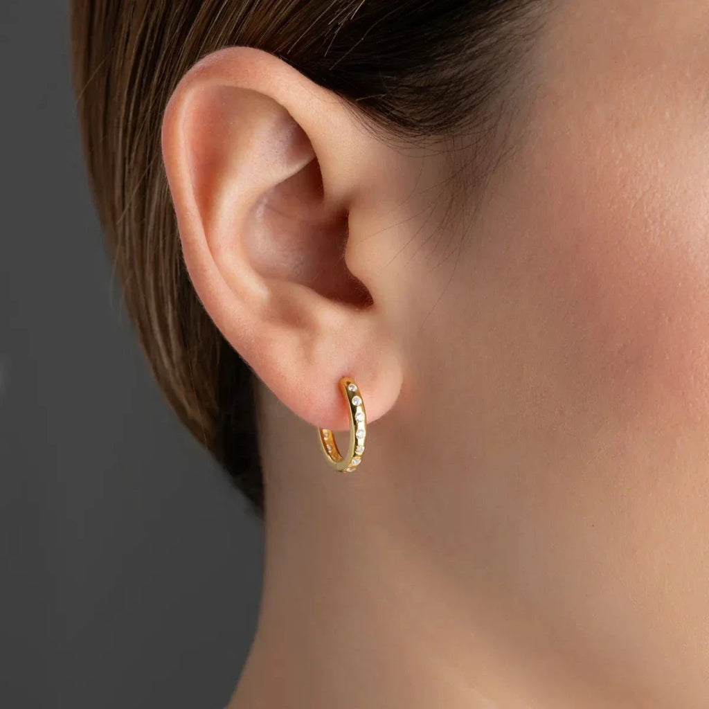 MINI Hoop örhängen ZIRKONIA ÖRHANGEN | 925 SILVER