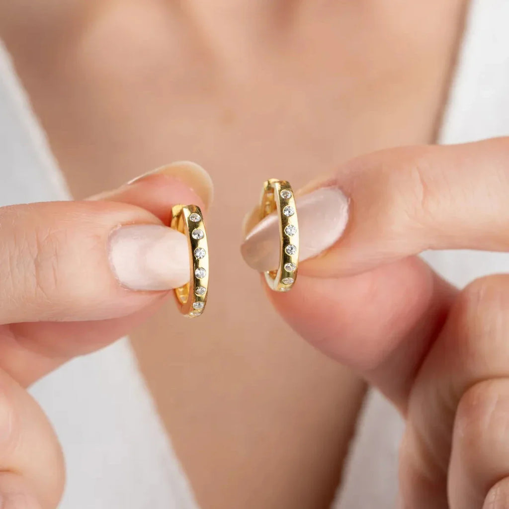 MINI Hoop örhängen ZIRKONIA ÖRHANGEN | 925 SILVER