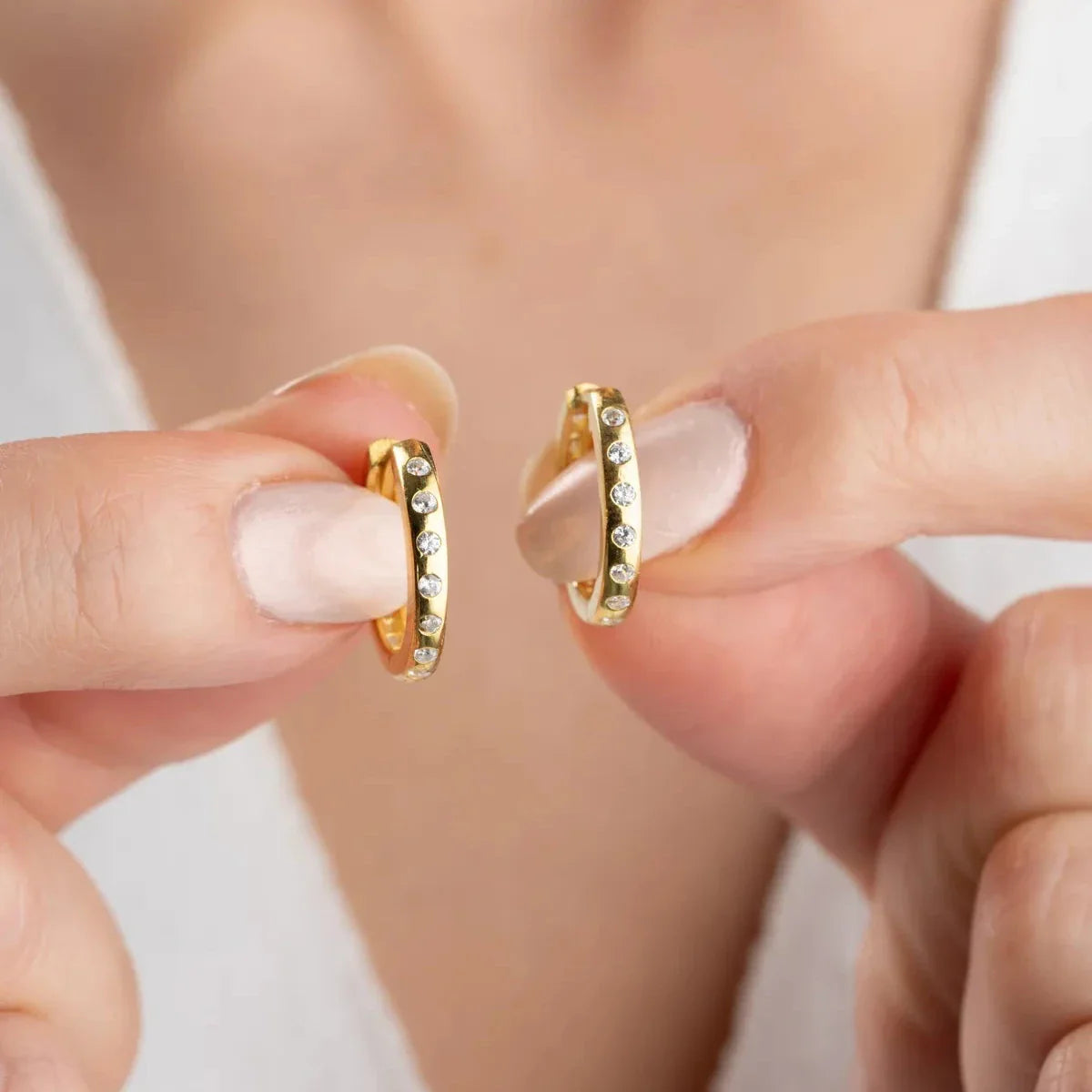 MINI Hoop örhängen ZIRKONIA ÖRHANGEN | 925 SILVER