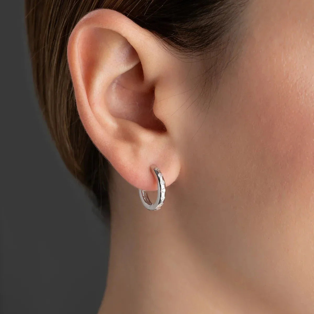 MINI Hoop örhängen ZIRKONIA ÖRHANGEN | 925 SILVER