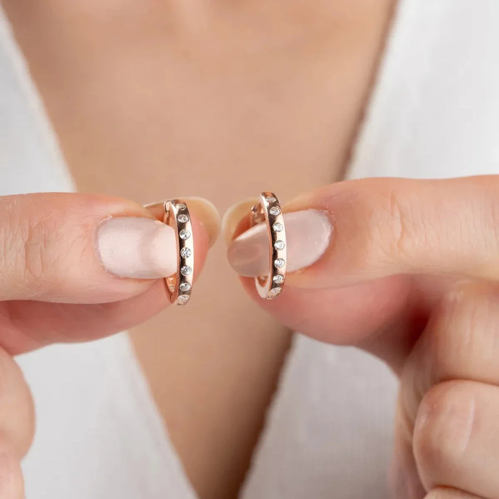 MINI Hoop örhängen ZIRKONIA ÖRHANGEN | 925 SILVER