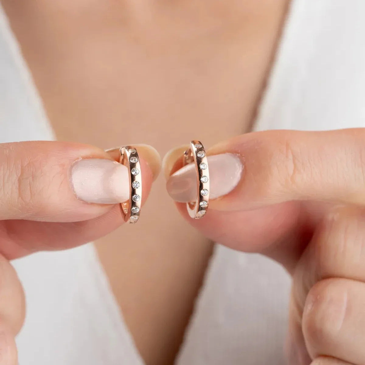 MINI Hoop örhängen ZIRKONIA ÖRHANGEN | 925 SILVER