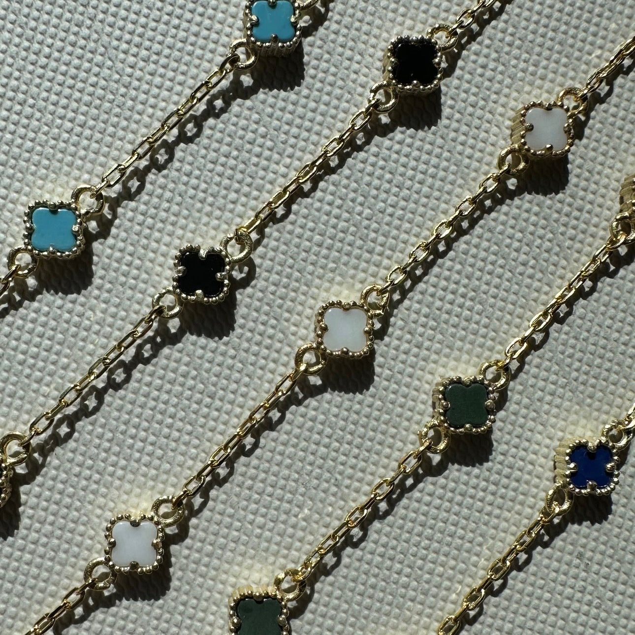 MINIMAL GRÖN KLÖVER ARMBAND | 925 SILVER