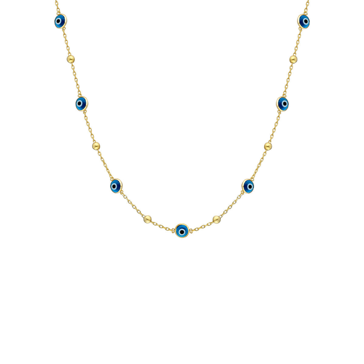 Minimal Multi Nazar Halskette (7060327137325)
