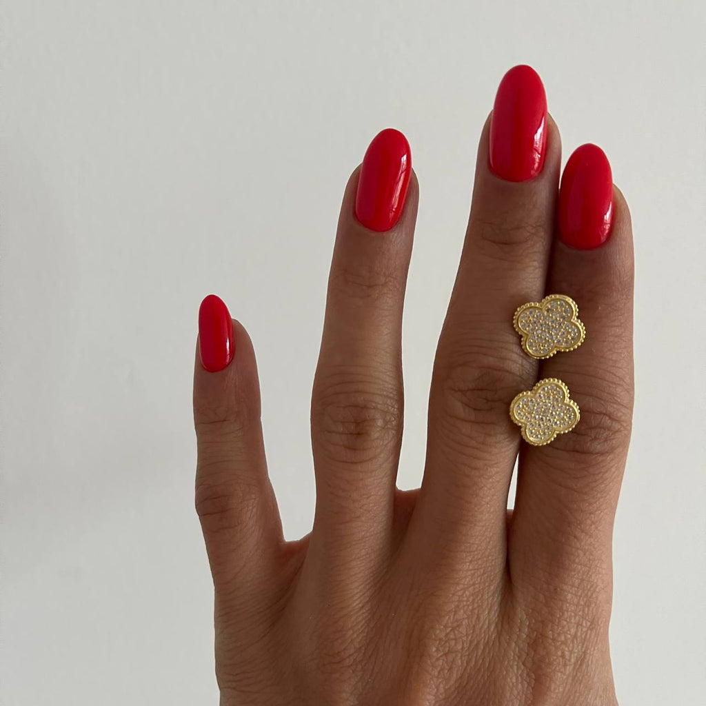 KLEEBLATT CHAIN OHRSTECKER (8554318299479)