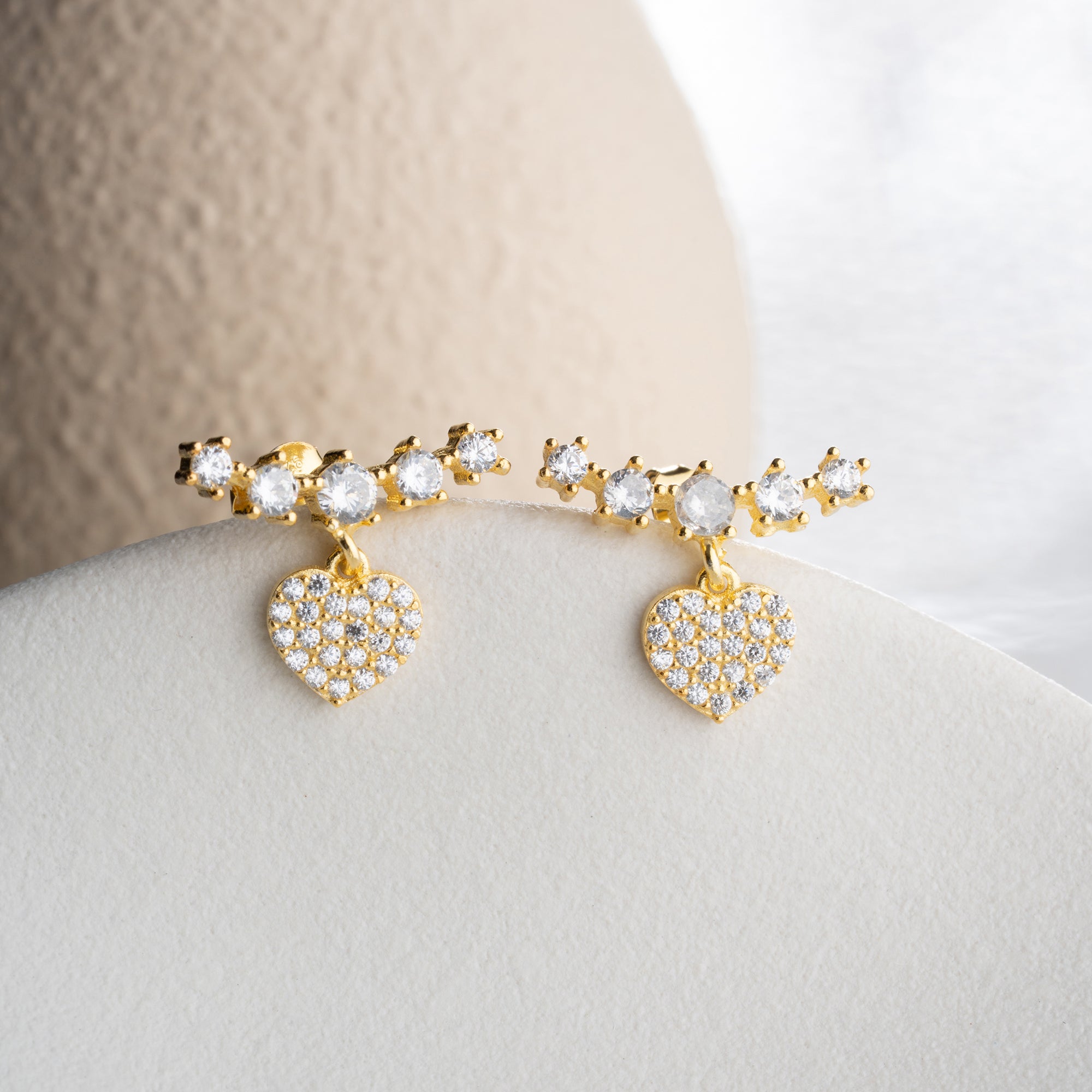 ESTEE MED HJÄRTAÖRHÄNGE | 925 SILVER