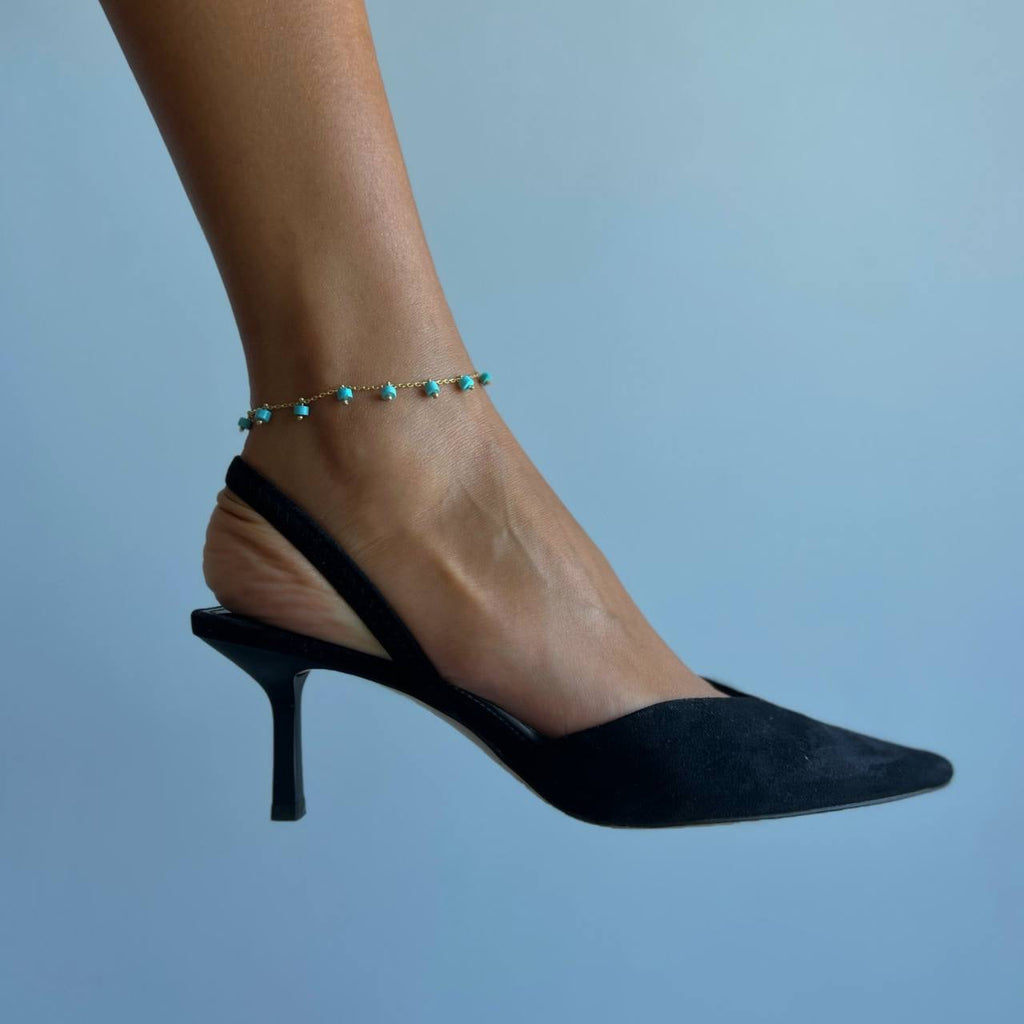 BLAUER STEIN FUSSKETTE (8500939063639)