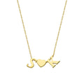 HEART & DUO LETTER NECKLACE (8926403821911)