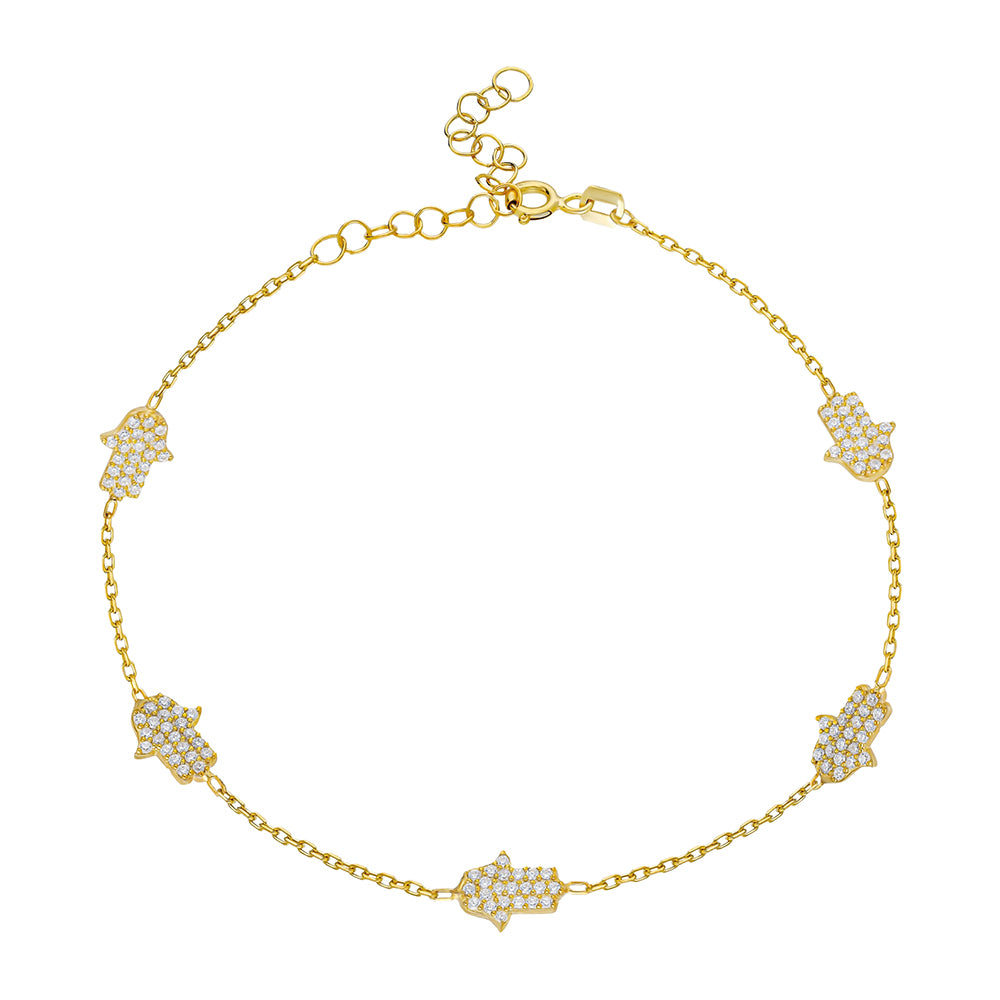 HANDARMBAND FÖR KÄNDIS ZIRCONIA - 925 SILVER