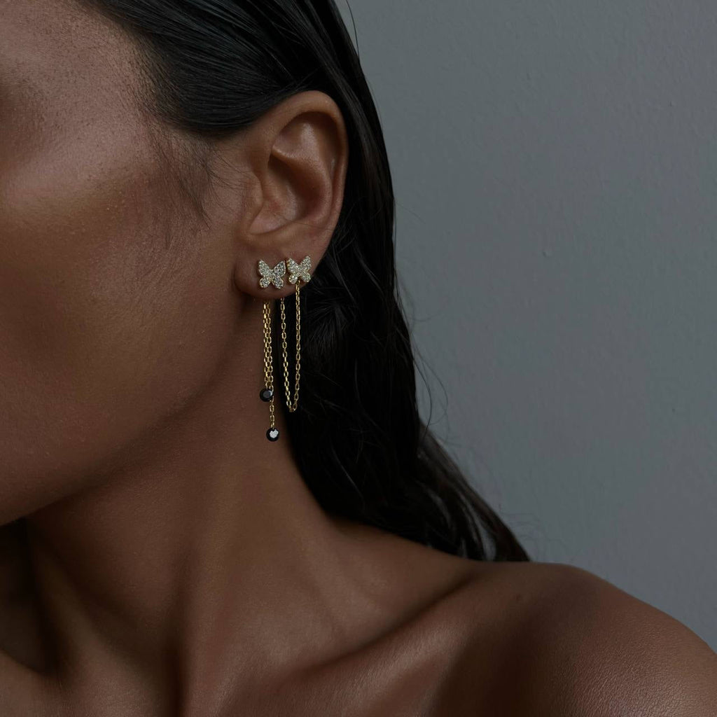 Hängend Schmetterling Ohrring (6994404605997)