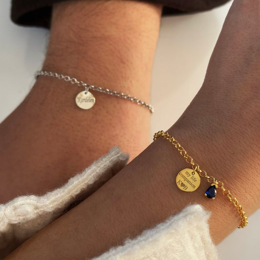 ÄNDÅ DROP BIRTHSTONE PARTNER ARMBAND | 925 SILVER